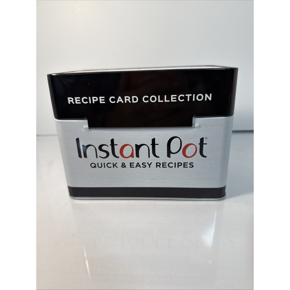 NEW INSTANT POT Official Quick & Easy Recipes 100 Recipe Cards Cookbook Box Tin - Picture 3 of 9